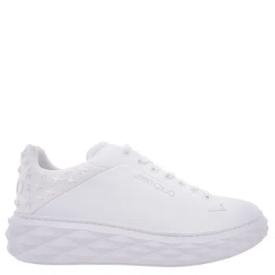 Jimmy Choo Diamond Maxi M Sneakers In White