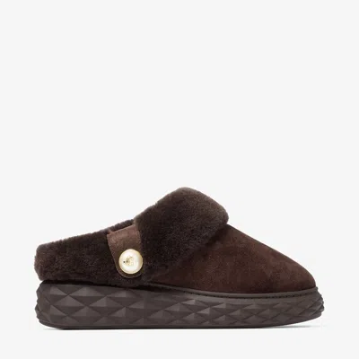Jimmy Choo Diamond Maxi Mule F In Brown
