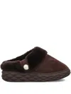 Jimmy Choo Diamond Maxi Mules In Brown
