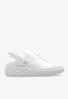 Jimmy Choo Diamond Maxi Pearl Leather Slippers In White