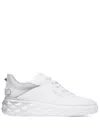 Jimmy Choo Low Top Leather Sneakers With Metallic Heel In 白色