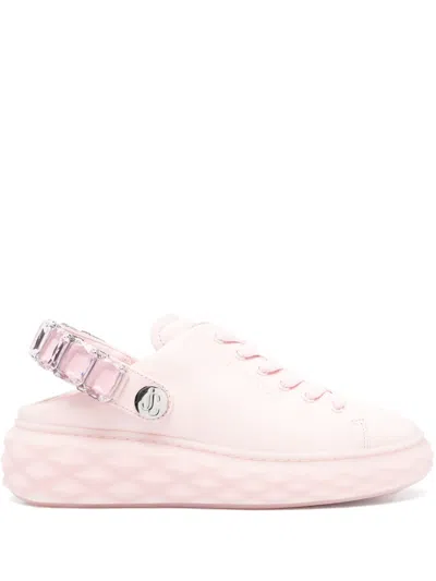 Jimmy Choo Diamond Maxi Sneakers In Pink