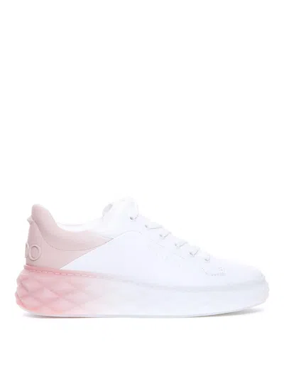 Jimmy Choo Diamond Maxi Sneakers In White