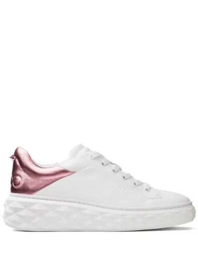 JIMMY CHOO DIAMOND MAXI SNEAKERS WITH METALLIC EFFECT