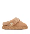 Jimmy Choo Diamond Maxi Suede-shearling Mules In Brown