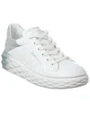 Jimmy Choo Diamond Maxi/f Ii Leather Sneaker In White
