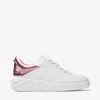 Jimmy Choo Diamond Maxi/f Ii Sneakers In V White/pink Sherbet