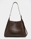 Jimmy Choo Diamond Medium Brushed Leather Hobo Bag In Burgundy