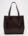 Jimmy Choo Diamond Medium Croc-embossed Leather Hobo Bag