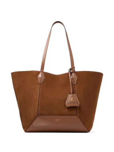 Jimmy Choo Diamond Medium Tote Bag In Brown