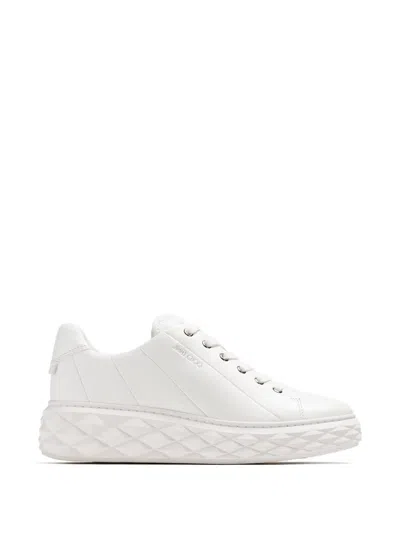 Jimmy Choo Diamond Quilted-effect Chunky Sneakers In White