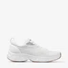 Jimmy Choo Diamond Run Leather Mesh Sneakers Pull Tab In White