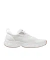 Jimmy Choo Diamond Run Leather Mesh Sneakers Pull Tab In White