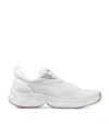Jimmy Choo Diamond Run Leather Mesh Sneakers Pull Tab In White