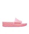 Jimmy Choo Womens V Candy Pink Diamond Platform Rubber Sliders In Candypink