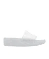 Jimmy Choo Transparent Diamond Slides In White