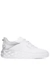 Jimmy Choo Low Top Leather Sneakers With Metallic Heel