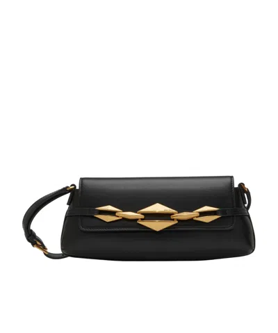 Jimmy Choo Diamond Shoulder Bag In Black