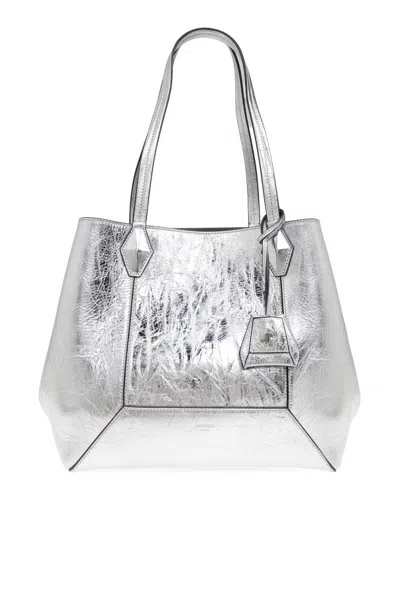 Jimmy Choo Diamond Shoulder Bag In White
