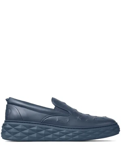 Jimmy Choo Diamond Slip-on Sneakers In Blue