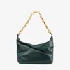 Jimmy Choo Diamond Soft Hobo/s In Dark Green/gold