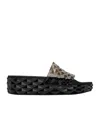 Jimmy Choo Diamond Thick Bottom Flip-flops In Black