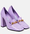 Jimmy Choo Diamond Tilda Chain Loafer Pumps In Wisteria