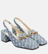 Jimmy Choo Diamond Tilda 45 Denim Slingback Pumps In Denim