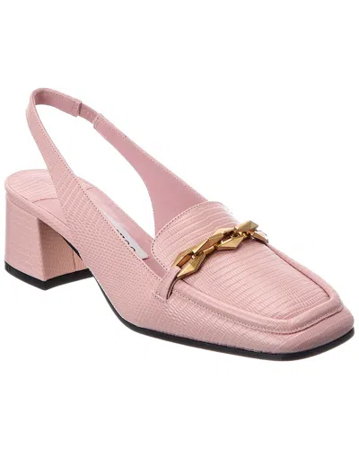 Jimmy Choo Diamond Tilda 45 Lizard-embossed Leather Slingback Pump In Multi