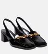 Jimmy Choo Diamond Tilda 45 Patent Slingback Pump In Black