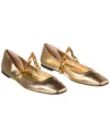 Jimmy Choo Diamond Tilda Leather Flat (authentic ) In Gold