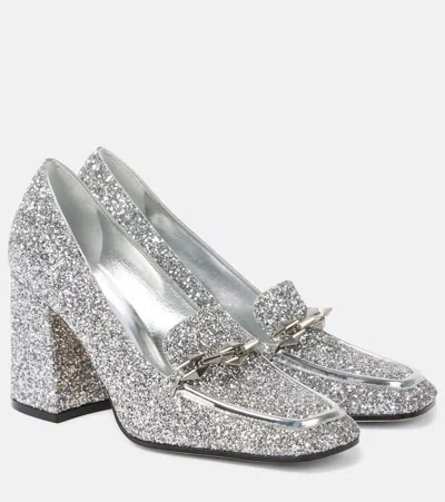 Jimmy Choo Diamond Tilda 65mm Glitter Pumps In Silver