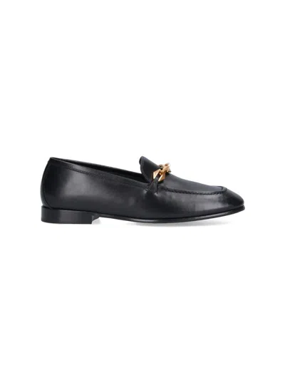 Jimmy Choo Diamond Tilda" Loafers In Black Hammered Leather
