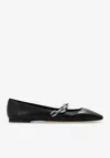 Jimmy Choo Diamond Tilda Nappa Leather Ballet Flats In Black