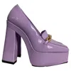 Jimmy Choo Diamond Tilda Embellished Patent Leather Pumps In Purple