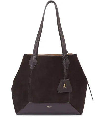 Jimmy Choo Diamond Tote Bag In Brown
