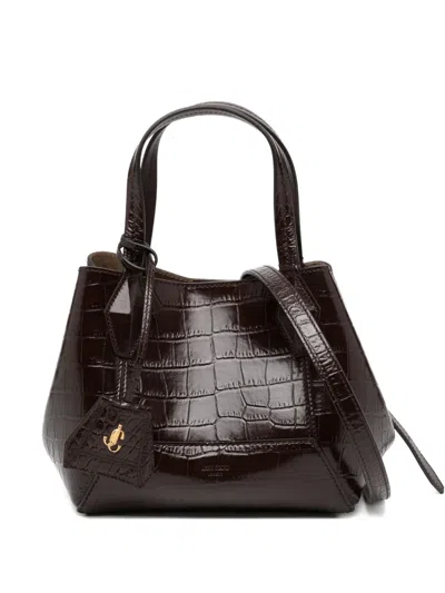 Jimmy Choo Diamond Tote Bag In Brown