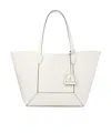 Jimmy Choo Medium Diamond Tote Bag In Calf Leather In White