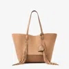 Jimmy Choo Diamond Tote M In Toffee/gold