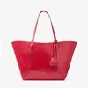 Jimmy Choo Diamond Tote M In Ruby Red/gold