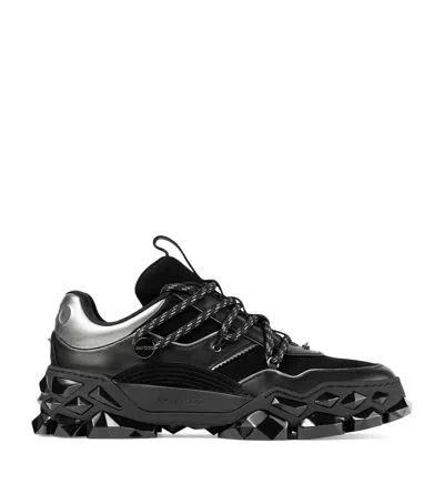 JIMMY CHOO DIAMOND X LEATHER SNEAKERS