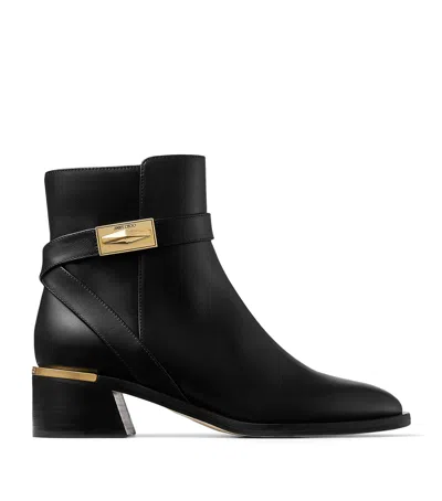 Jimmy Choo Diantha 45 Leather Ankle Boots In Black