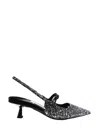 Jimmy Choo Sparkling 45mm Pointed Toe Slingback Pumps In Metallic