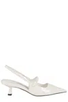 Jimmy Choo Didi 45 Glossy Patent Leather Slingback Pumps In White