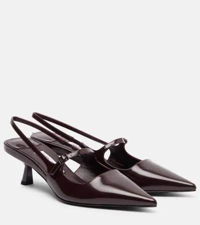 JIMMY CHOO DIDI 45 LEATHER SLINGBACK PUMPS