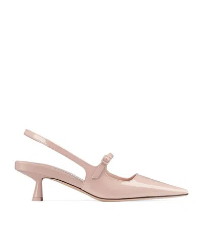 Jimmy Choo Didi 45 Pointed Pumps In Patent Leather In Macaron