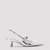 Jimmy Choo 'didi 45' Gold Colored Pumps With Patent Finish In Silver