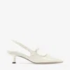 Jimmy Choo Didi 45 Glossy Patent Leather Slingback Pumps In Neutral