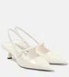 Jimmy Choo Didi 45 Glossy Patent Leather Slingback Pumps In White