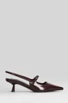 Jimmy Choo Didi 45 Slingback In Brushed Leather In Burgundy